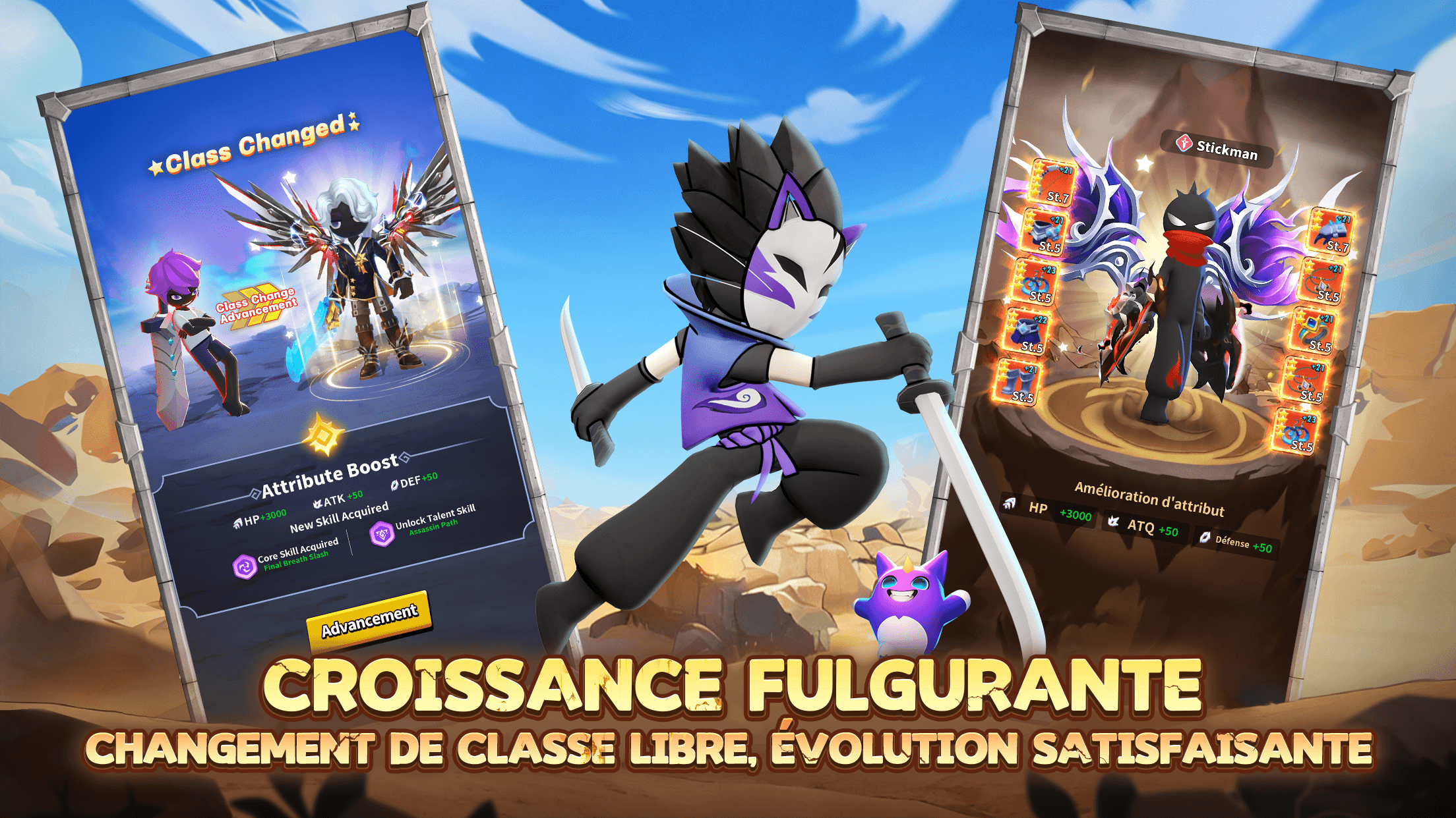 Connectez-vous et recevez 5 000 tirages gratuits ! Le jeu mobile d'aventure idle 3D Stickman GO est officiellement lanc&eacute; !