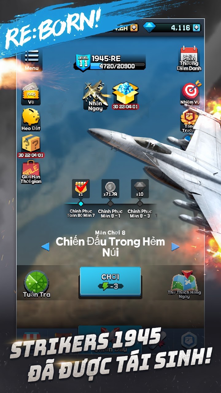 Trở thành phi công thống trị bầu trời khi chơi Strikers1945: RE trên PC