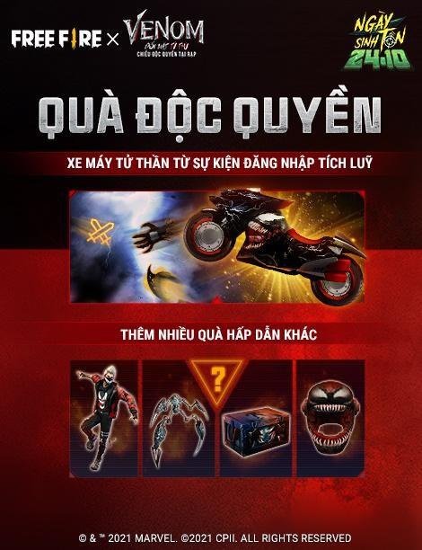 Garena Free Fire: Trải nghiệm trận chiến hỗn loạn từ sự kiện hợp tác phim Venom: Đối Mặt Tử Thù