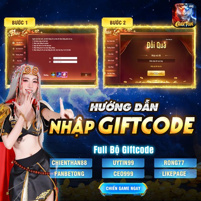 Tổng hợp giftcode Ta Là Chiến Thần và cách sử dụng