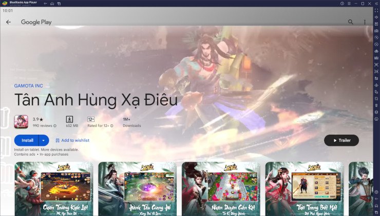 Hướng dẫn chơi Tân Anh Hùng Xạ Điêu trên PC với BlueStacks