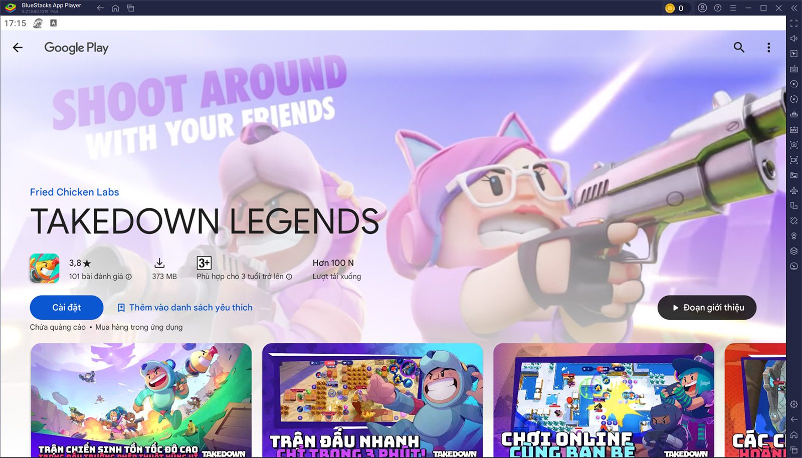 Chiến đấu sinh tồn nhưng đầy vui nhộn cùng TAKEDOWN LEGENDS trên PC với BlueStacks