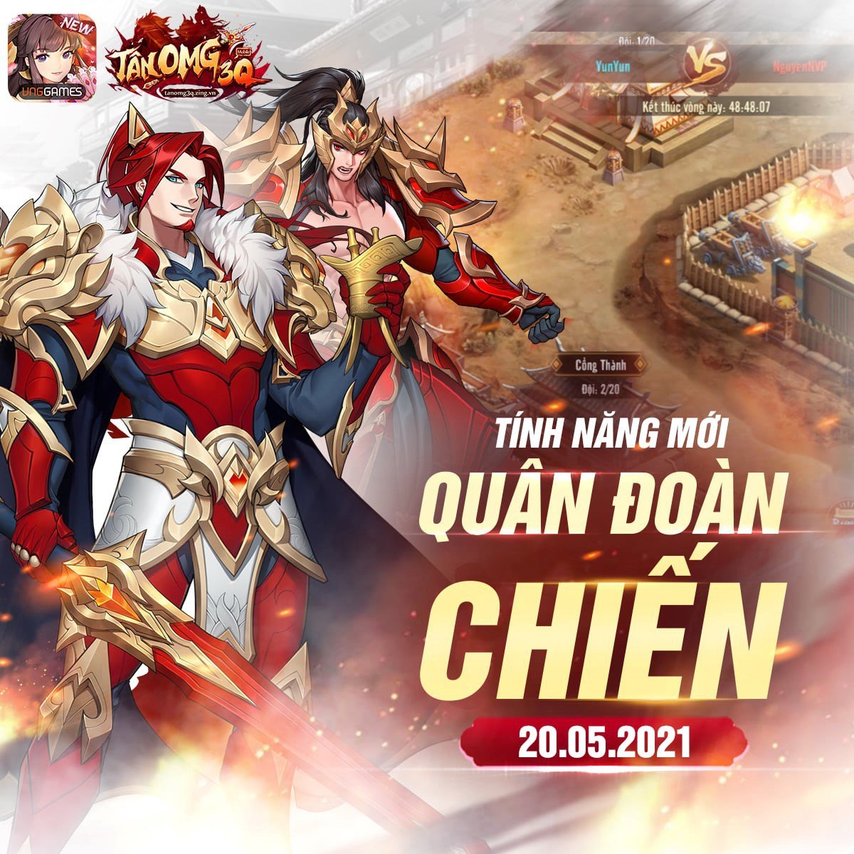 Tân OMG3Q VNG: Hướng dẫn sơ bộ về tính năng Quân Đoàn Chiến