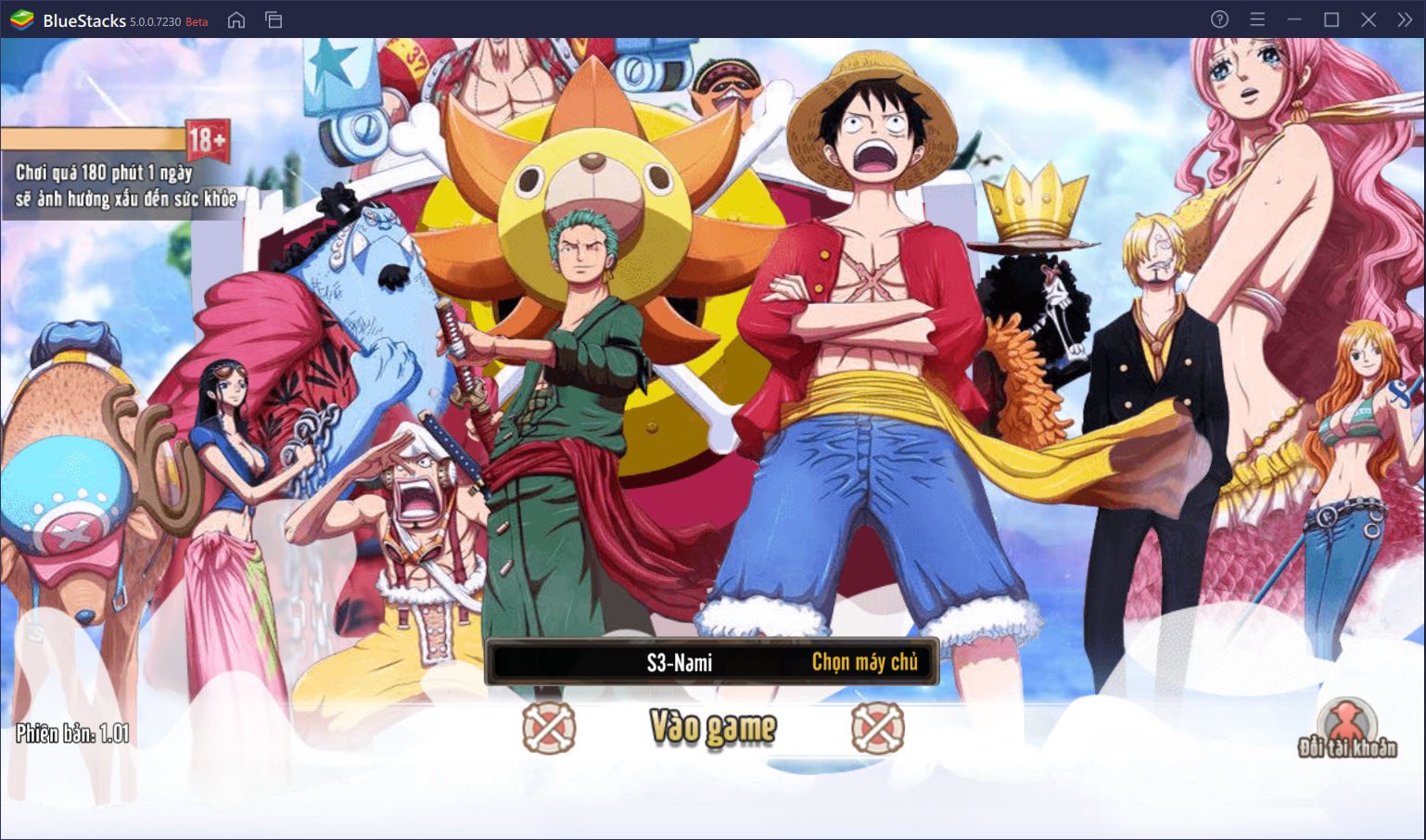 Thưởng thức Thời Đại Hải Tặc, tựa game One Piece đặc sắc cùng BlueStacks