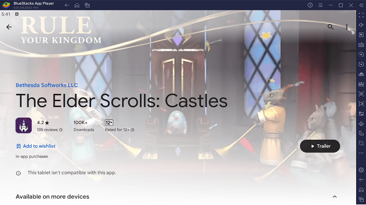 Cara Download Dan Memainkan Game The Elder Scrolls: Castles di PC dengan BlueStacks!