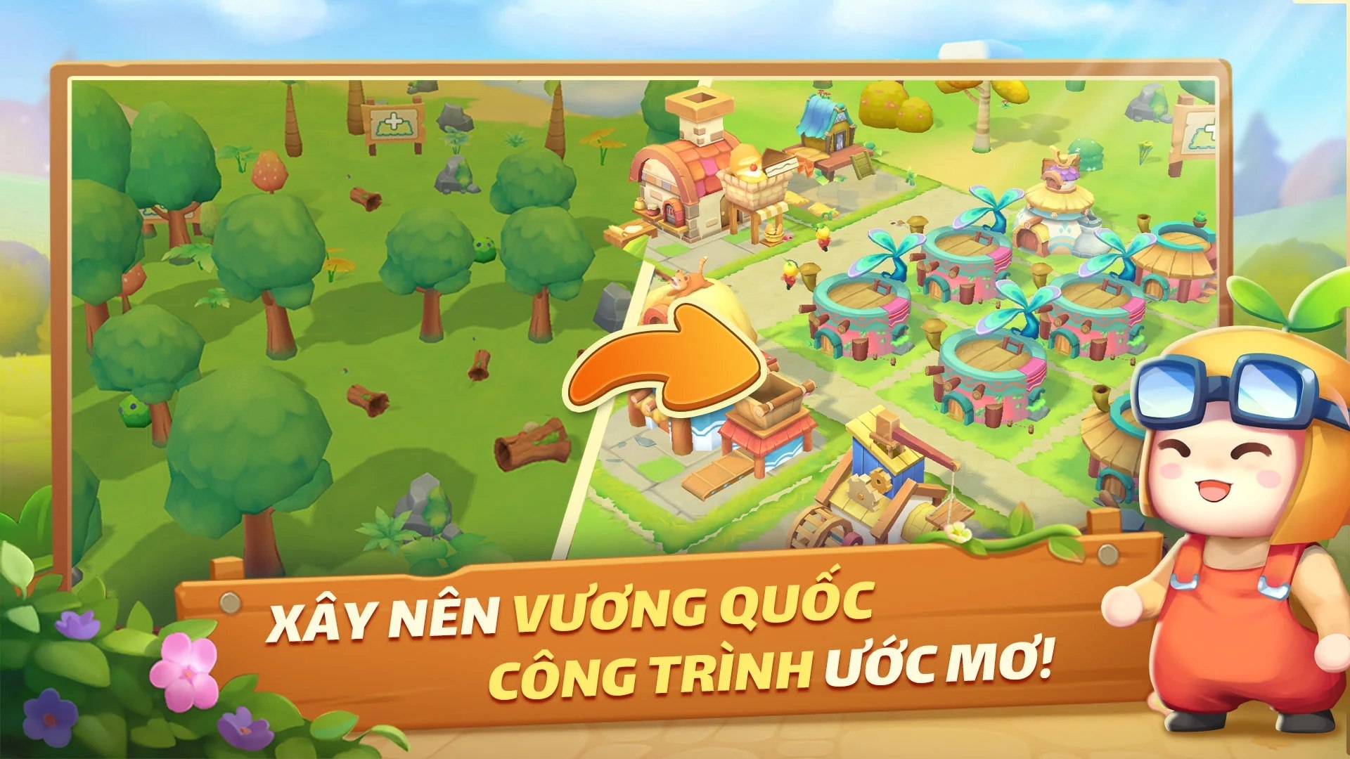 Thị Trấn Củ Cải ZingPlay: Game nông trại mới với đồ họa 3D dễ thương