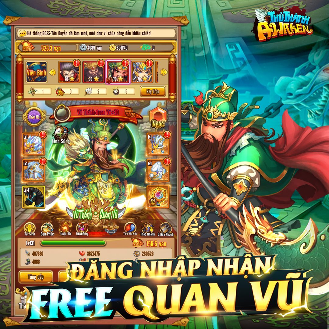 Thủ Thành Awaken: Game thủ thành thẻ tướng đề tài Tam Quốc sắp ra mắt