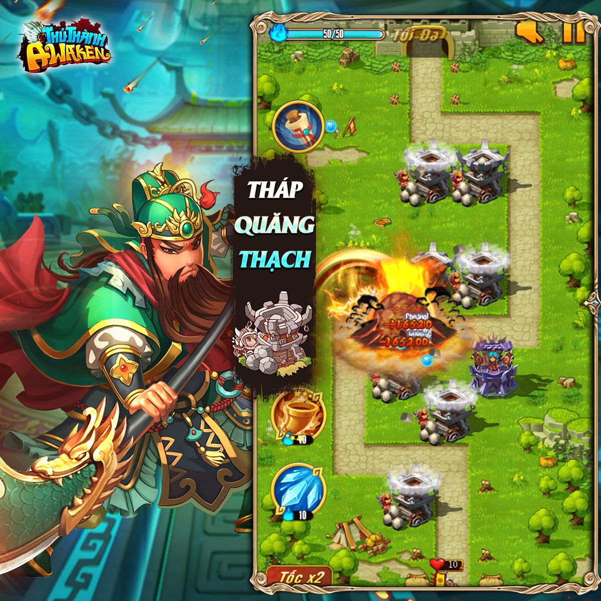 Thủ Thành Awaken: Game thủ thành thẻ tướng đề tài Tam Quốc sắp ra mắt