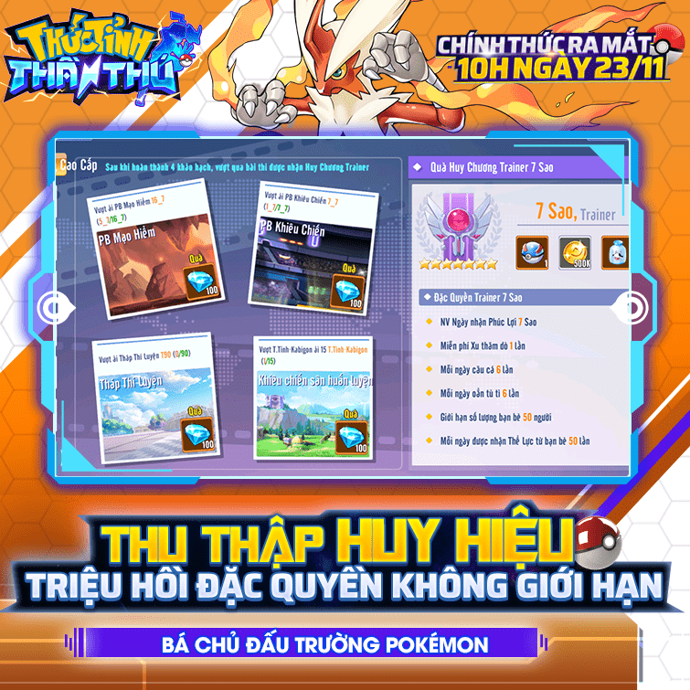 Thức Tỉnh Thần Thú, game đấu trường Pokemon ra mắt ngày 23/11