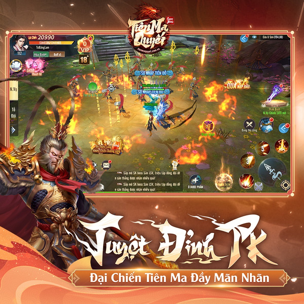 Tiên Ma Quyết: Game nhập vai huyết chiến tam giới sẽ do CMN Online phát hành