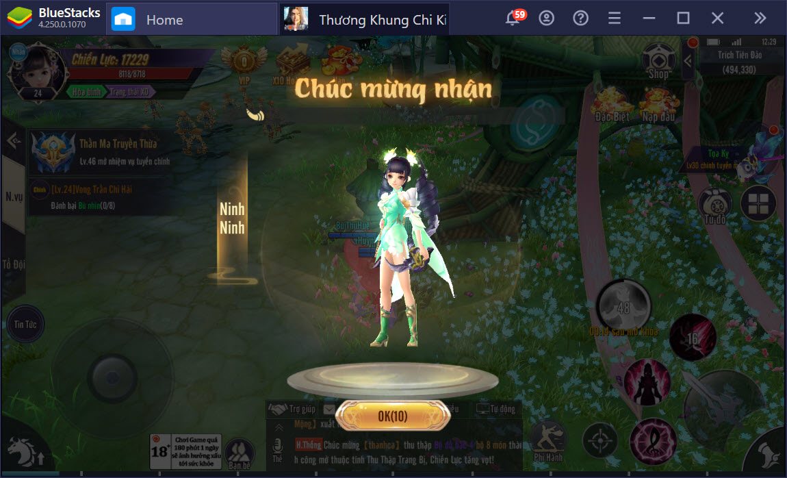 Du ngoạn thế giới kiếm hiệp kỳ ảo Thương Khung Chi Kiếm cùng BlueStacks