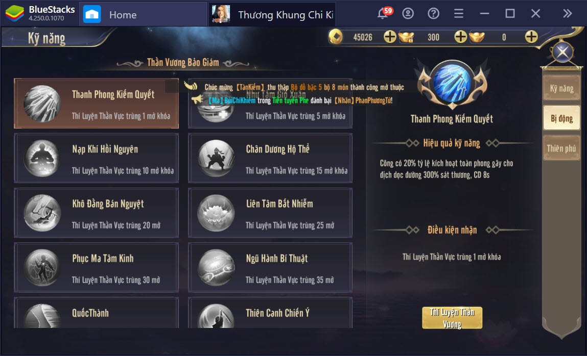 Tổng quan về hệ thống nâng cấp trong Thương Khung Chi Kiếm