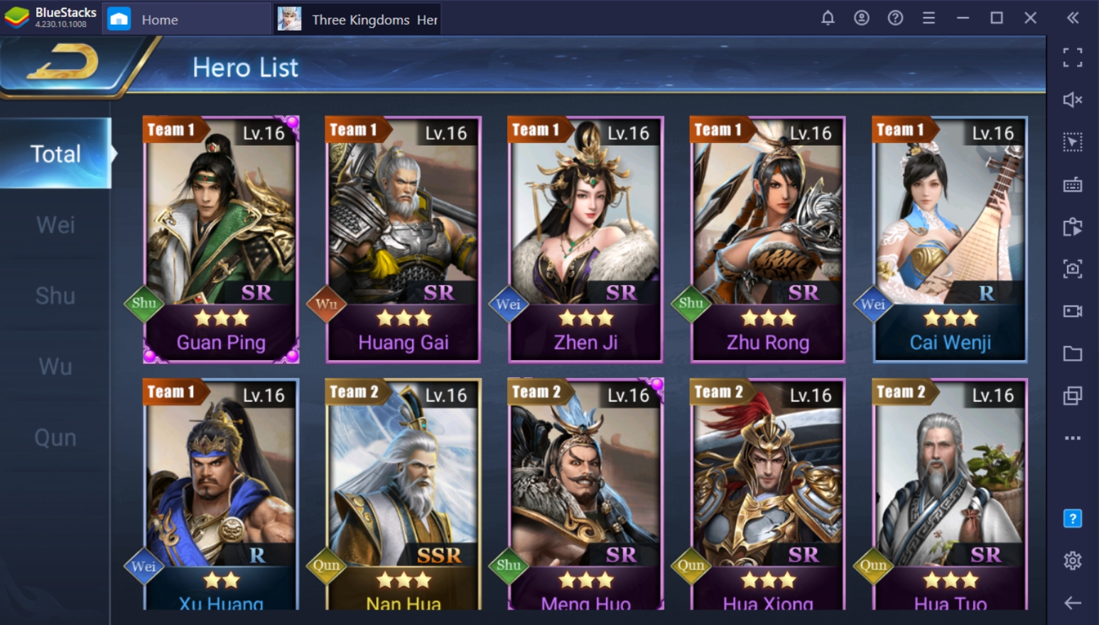 Three Kingdoms: Heroes Saga on PC - Hero Guide