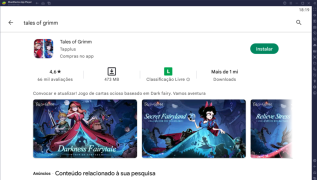 Como jogar Tales of Grimm no PC com BlueStacks