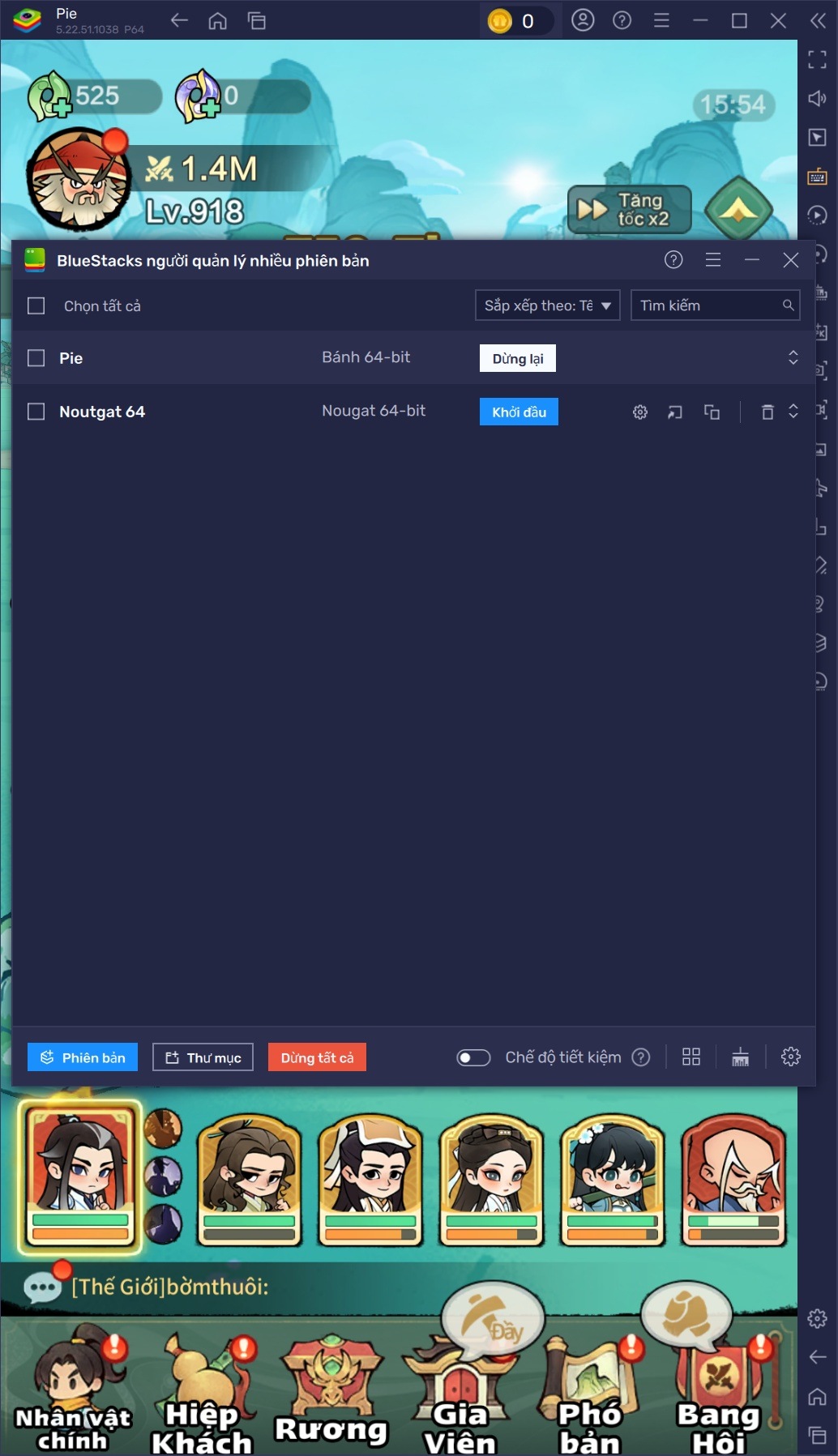 Chơi nhiều tài khoản cùng lúc trong Tông Sư Mạnh Nhất trên PC với BlueStacks