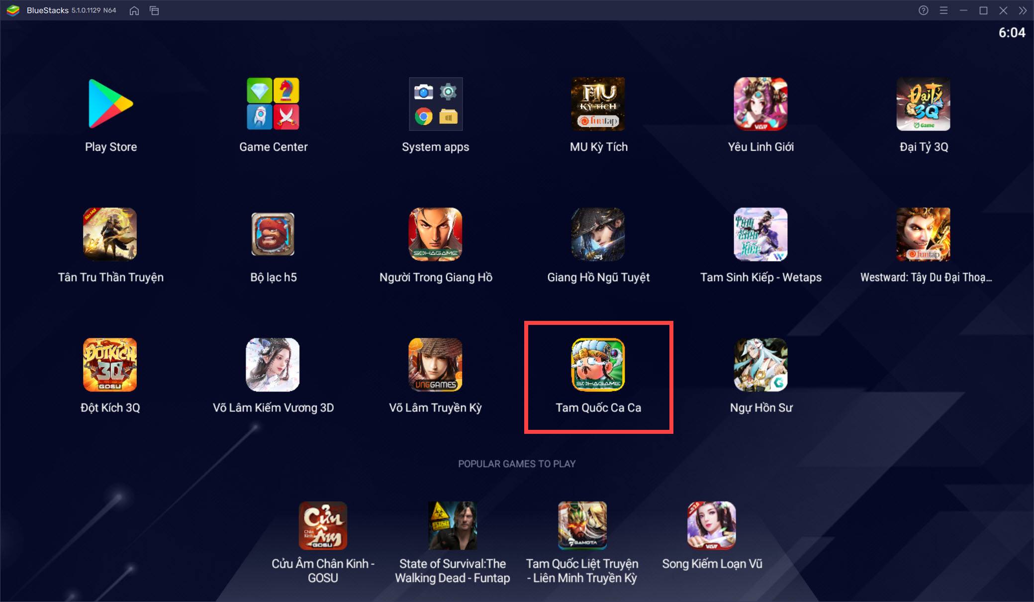 Chơi game thẻ bài chiến Tam Quốc Ca Ca trên PC với BlueStacks