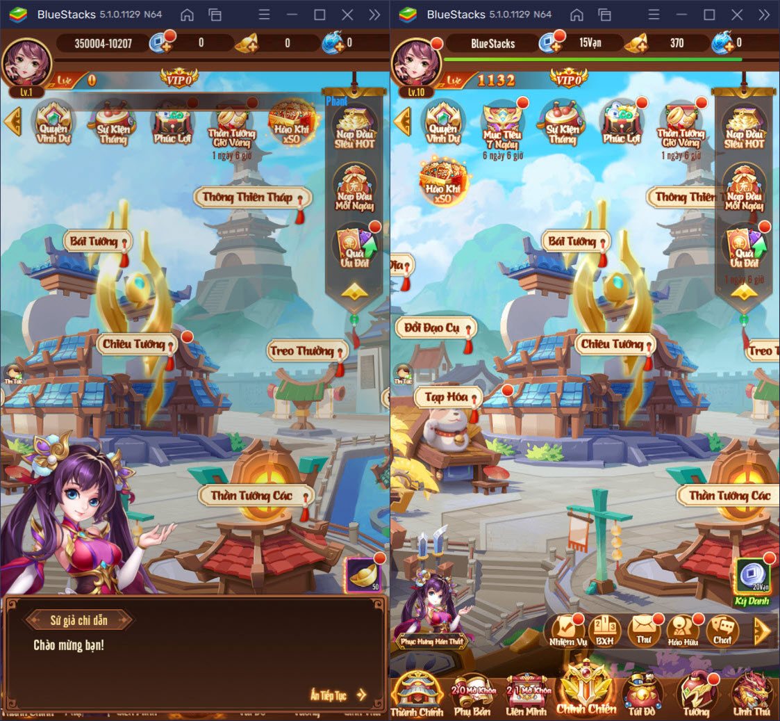 Chơi game thẻ bài chiến Tam Quốc Ca Ca trên PC với BlueStacks