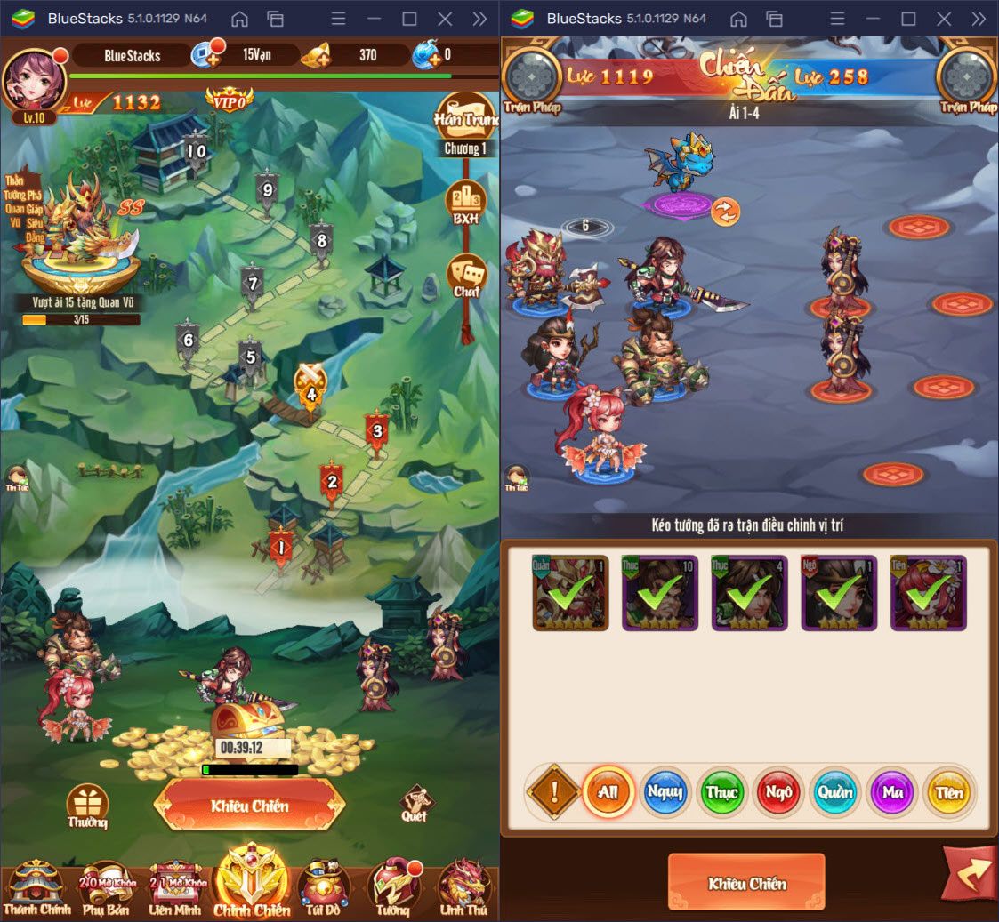 Chơi game thẻ bài chiến Tam Quốc Ca Ca trên PC với BlueStacks