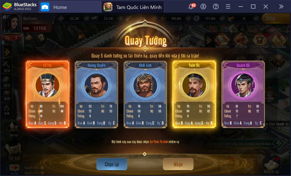 Khiển binh thống nhất giang sơn trong Tam Quốc Liên Minh SohaGame cùng BlueStacks