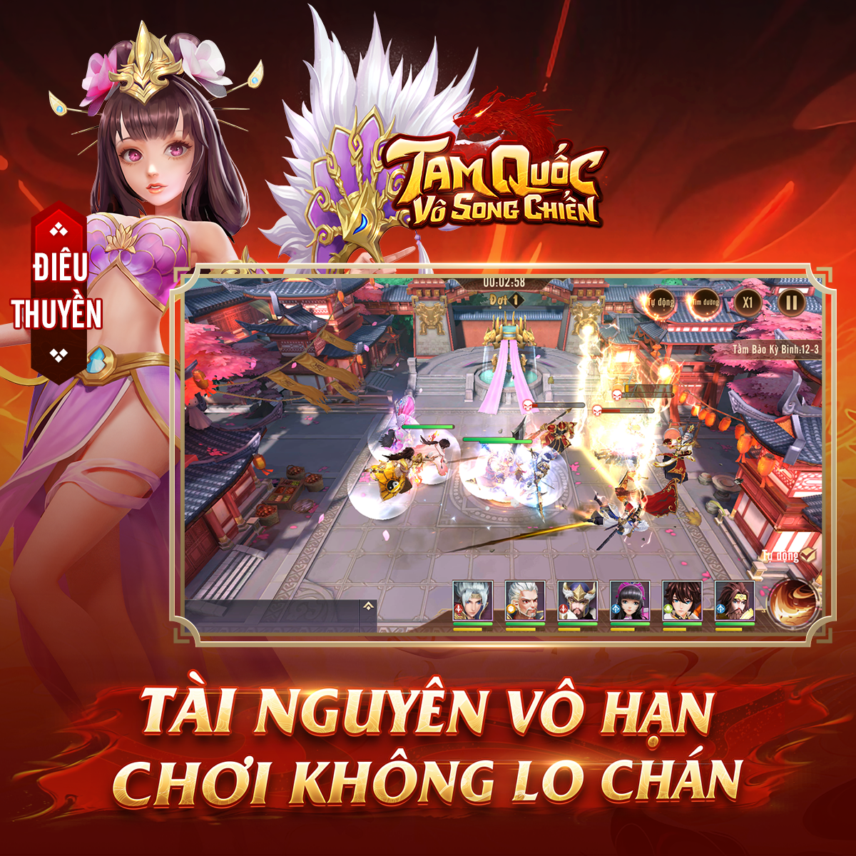 Tam Quốc Vô Song Chiến: Thêm một game đấu tướng 3Q đồ họa siêu đẹp sắp ra mắt