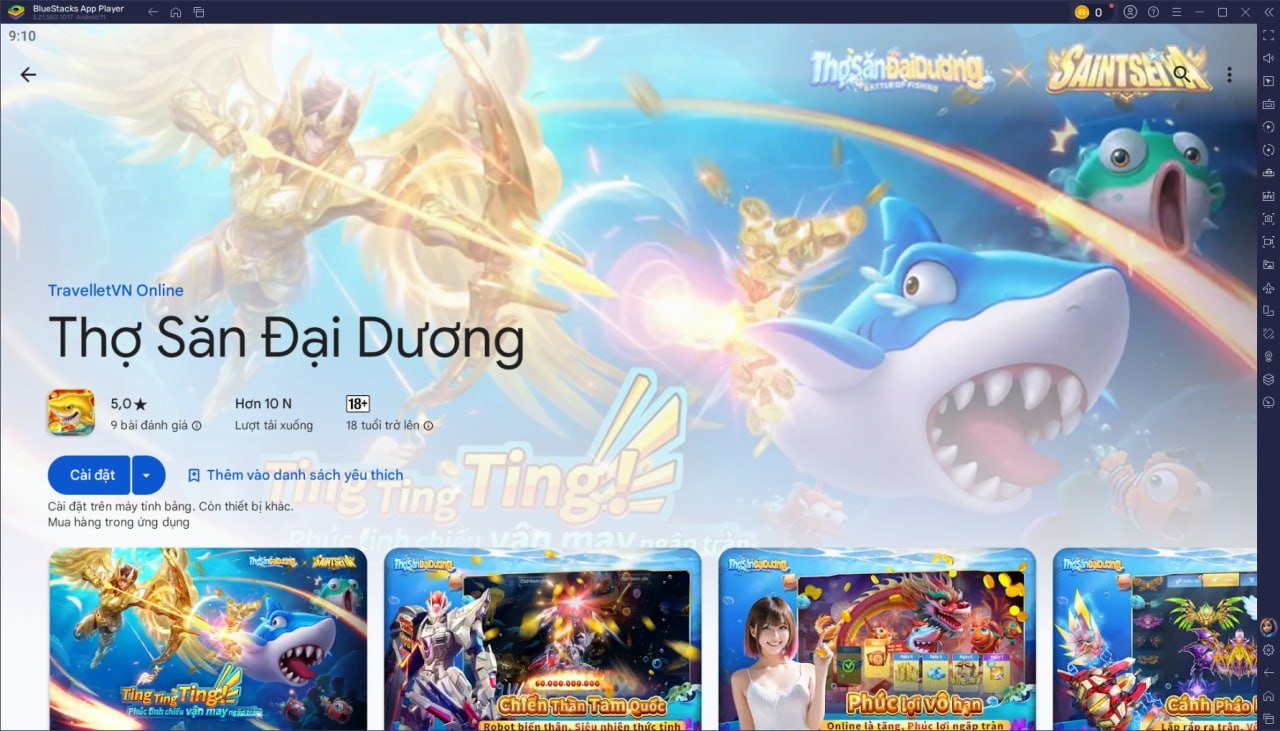 Cùng chơi game bắn cá đầy hấp dẫn Thợ Săn Đại Dương trên PC với BlueStacks