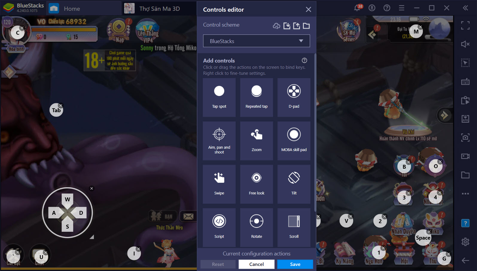 Thợ Săn Ma 3D: Tinh chỉnh Keymapping hỗ trợ Hồn Sư bắt ma trên BlueStacks