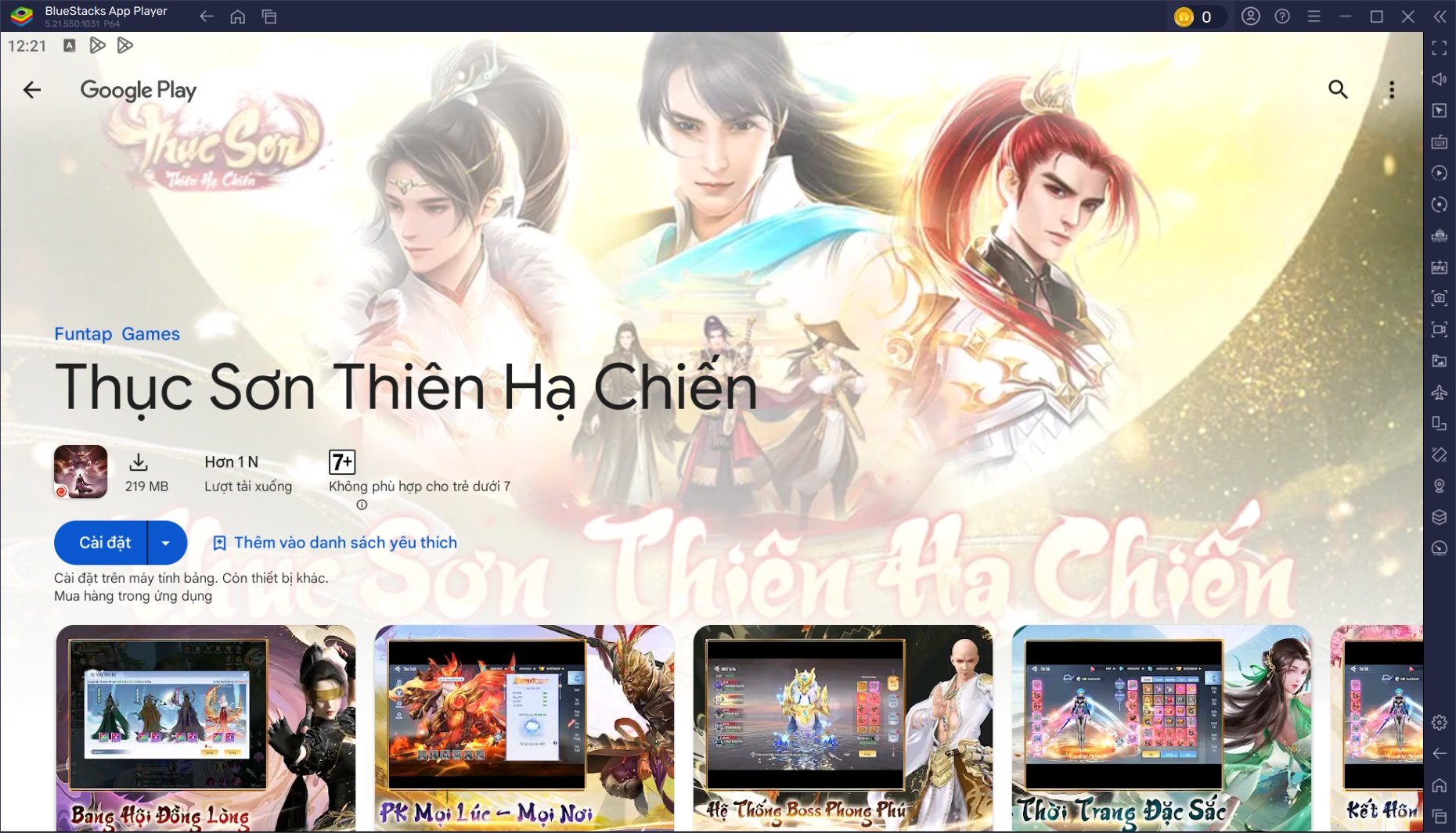 Cùng chơi game nhập vai tiên hiệp Thục Sơn Thiên Hạ Chiến trên PC với BlueStacks