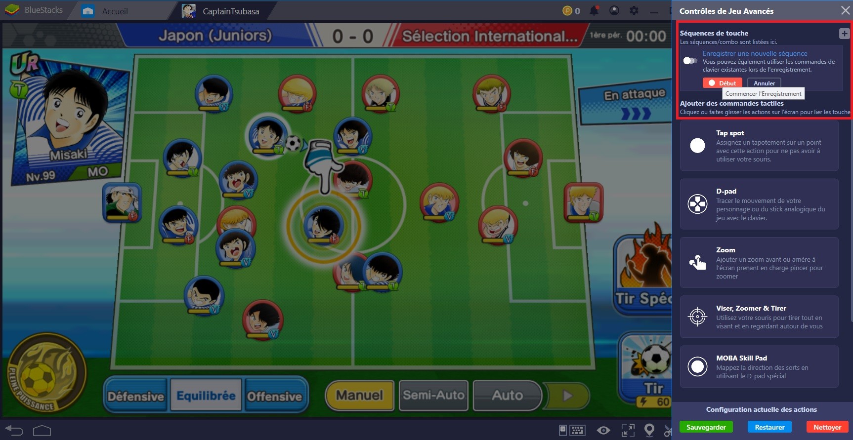 Captain Tsubasa : Dream Team, marquer un but à coup sûr grâce à Combo Key