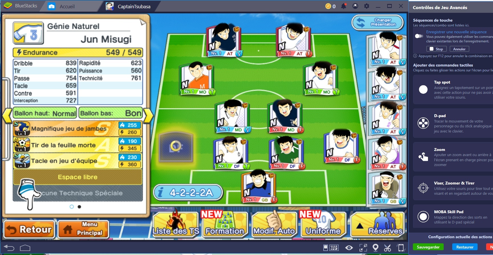 Captain Tsubasa : Dream Team, marquer un but à coup sûr grâce à Combo Key