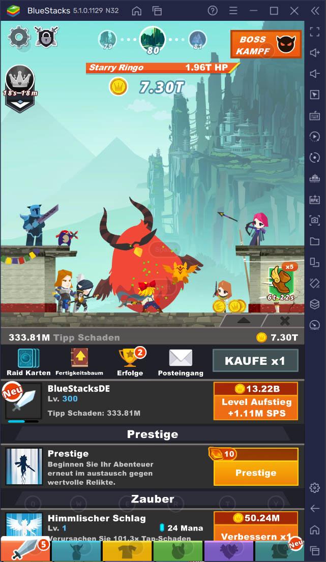 Tap Titans 2 auf dem PC – Tippe deine Probleme weg mit diesem Anfängerleitfaden