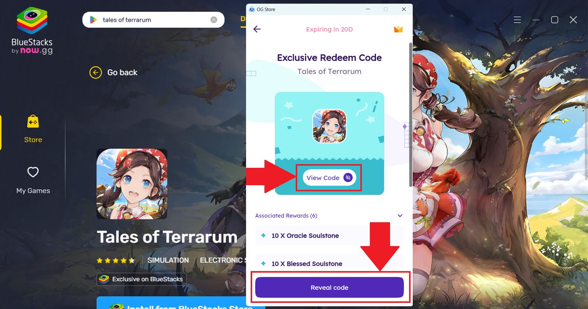 Tổng hợp giftcode độc quyền của game Tales of Terrarum dành cho game thủ BlueStacks