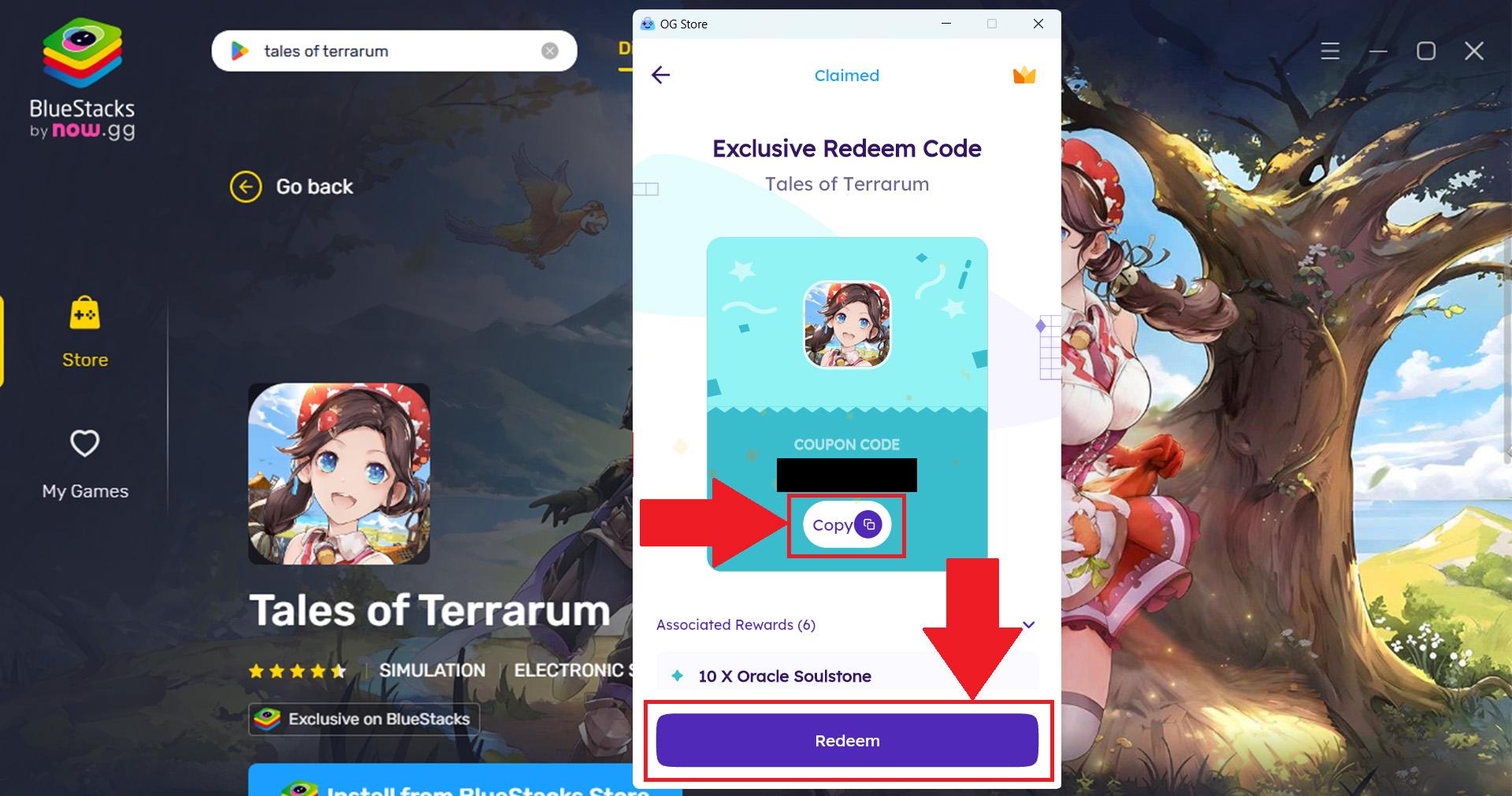 Tổng hợp giftcode độc quyền của game Tales of Terrarum dành cho game thủ BlueStacks