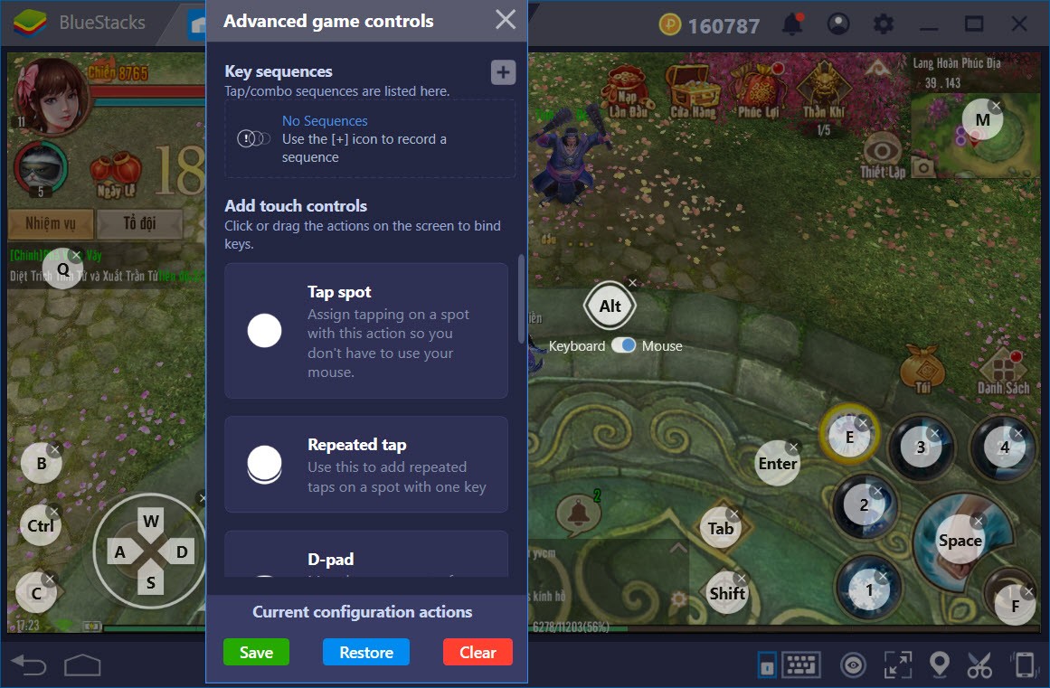 Thiết lập Game Controls khi chơi Tân Thiên Long Mobile với BlueStacks