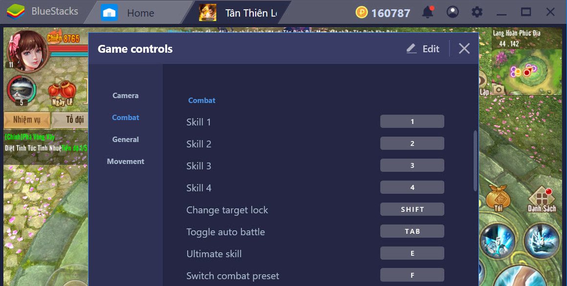 Thiết lập Game Controls khi chơi Tân Thiên Long Mobile với BlueStacks