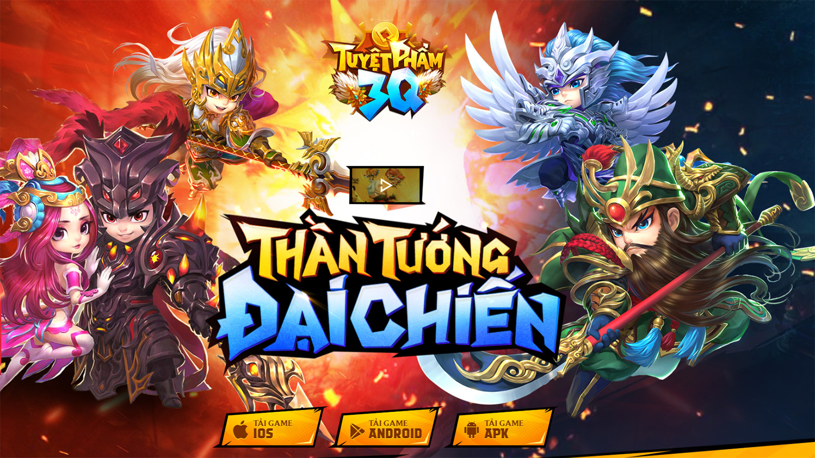 Tuyệt Phẩm 3Q: Game đấu tướng Tam Quốc phong cách chibi cực đáng yêu sắp ra mắt