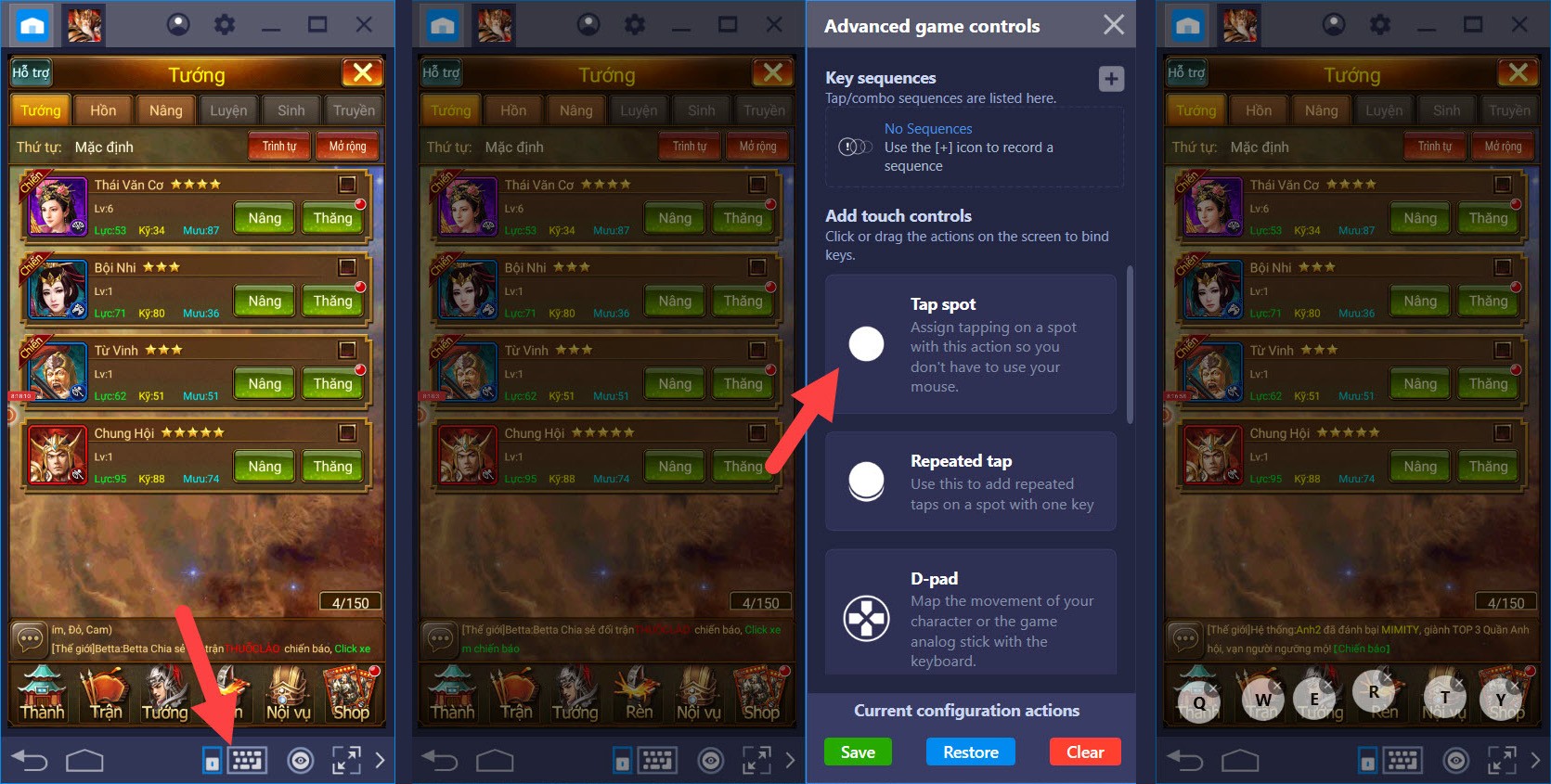 Hướng dẫn thiết lập Game Controls khi chơi Vua Tam Quốc bằng BlueStacks