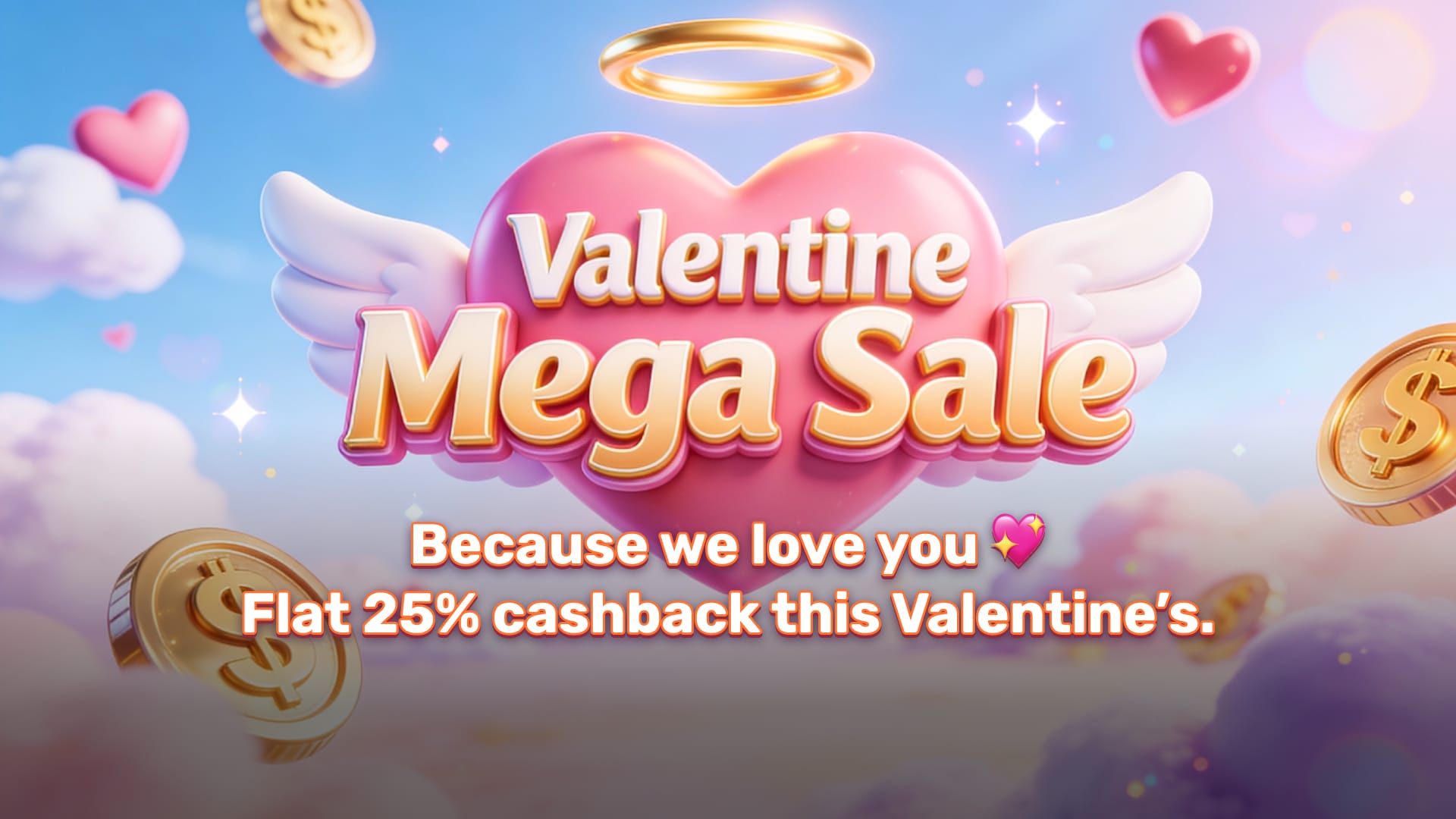 Valentine Mega Sale – Flat 25% Cashback on Exclusive Games