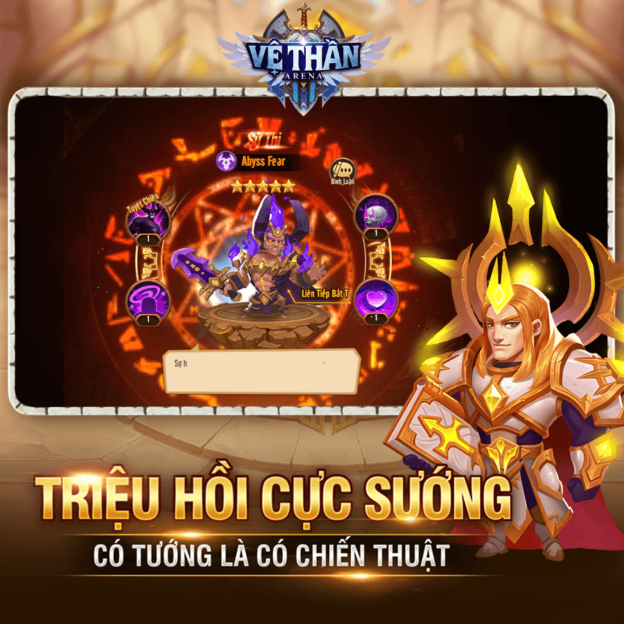 Vệ Thần Arena: Game mobile idle thẻ tướng lấy cảm hứng từ Warcraft 3