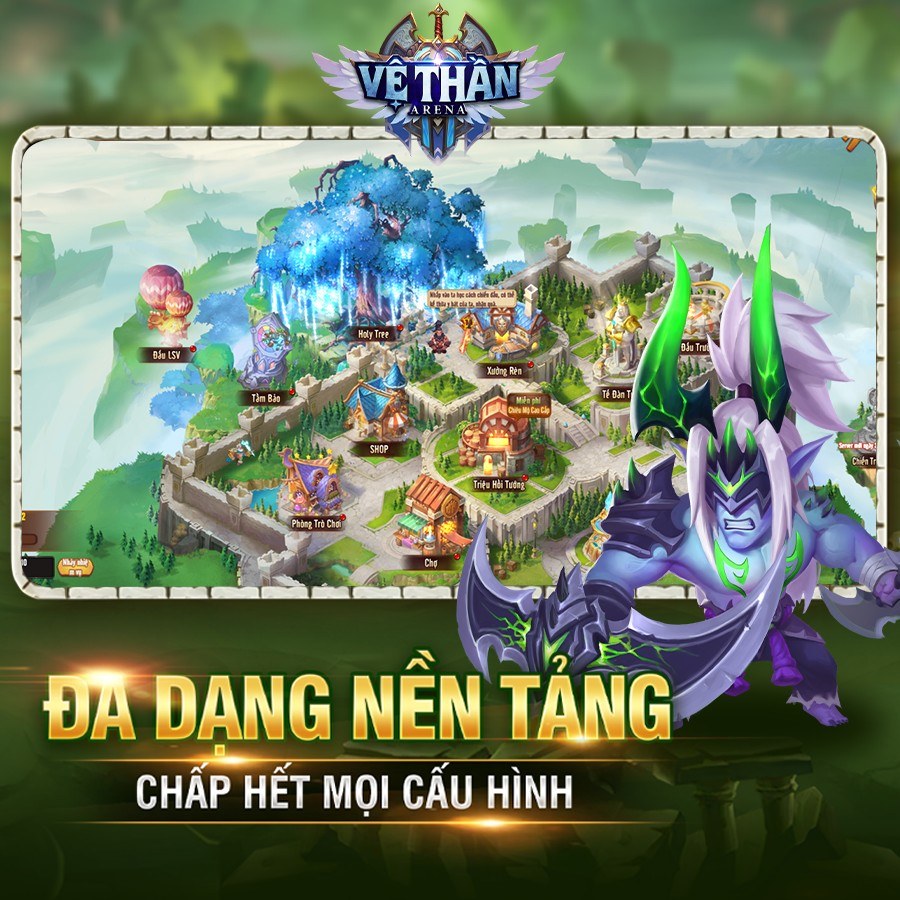 Vệ Thần Arena: Game mobile idle thẻ tướng lấy cảm hứng từ Warcraft 3