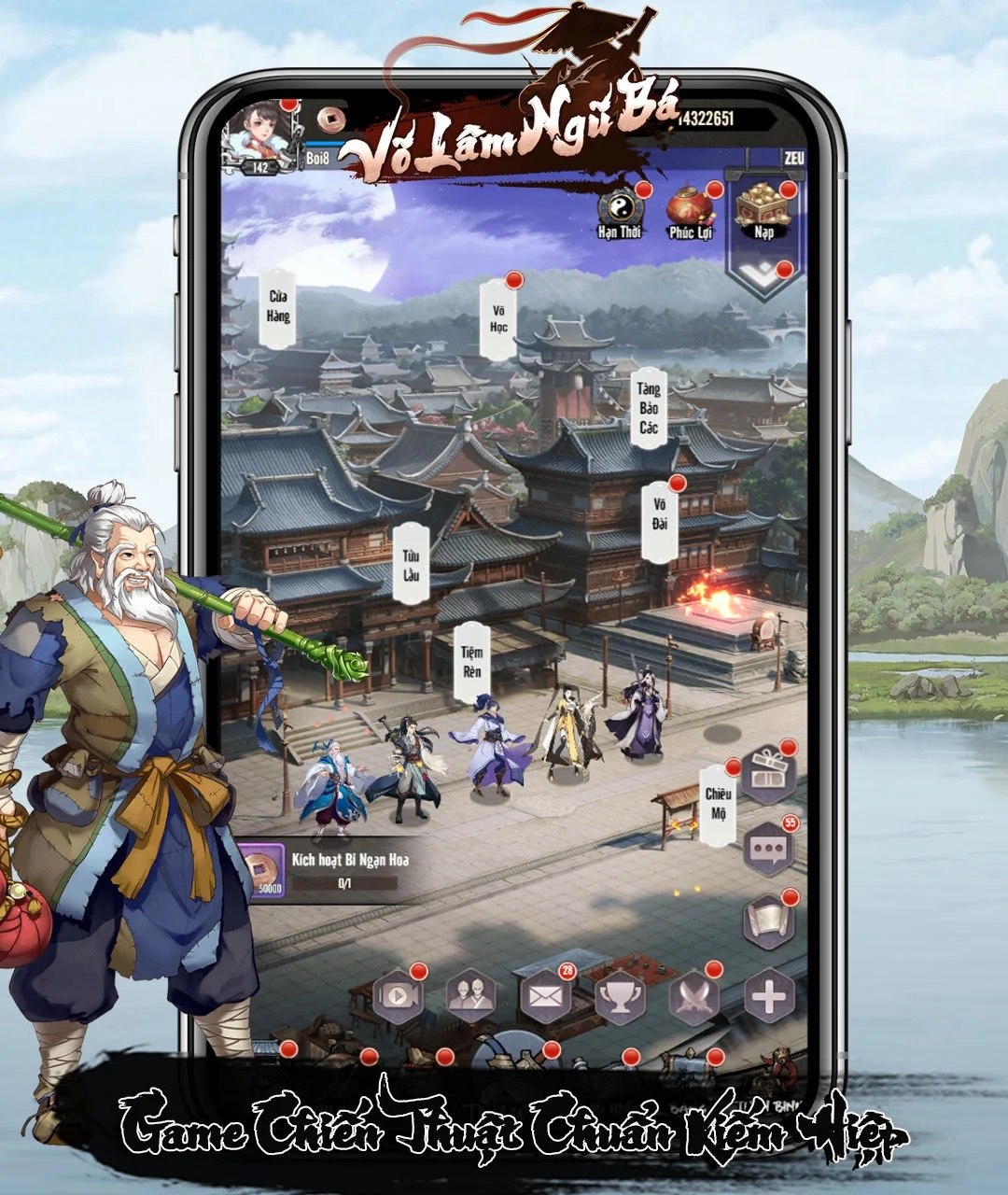 Võ Lâm Ngũ Bá RPG Idle: Game nhập vai đấu tướng kiếm hiệp Kim Dung vừa ra mắt