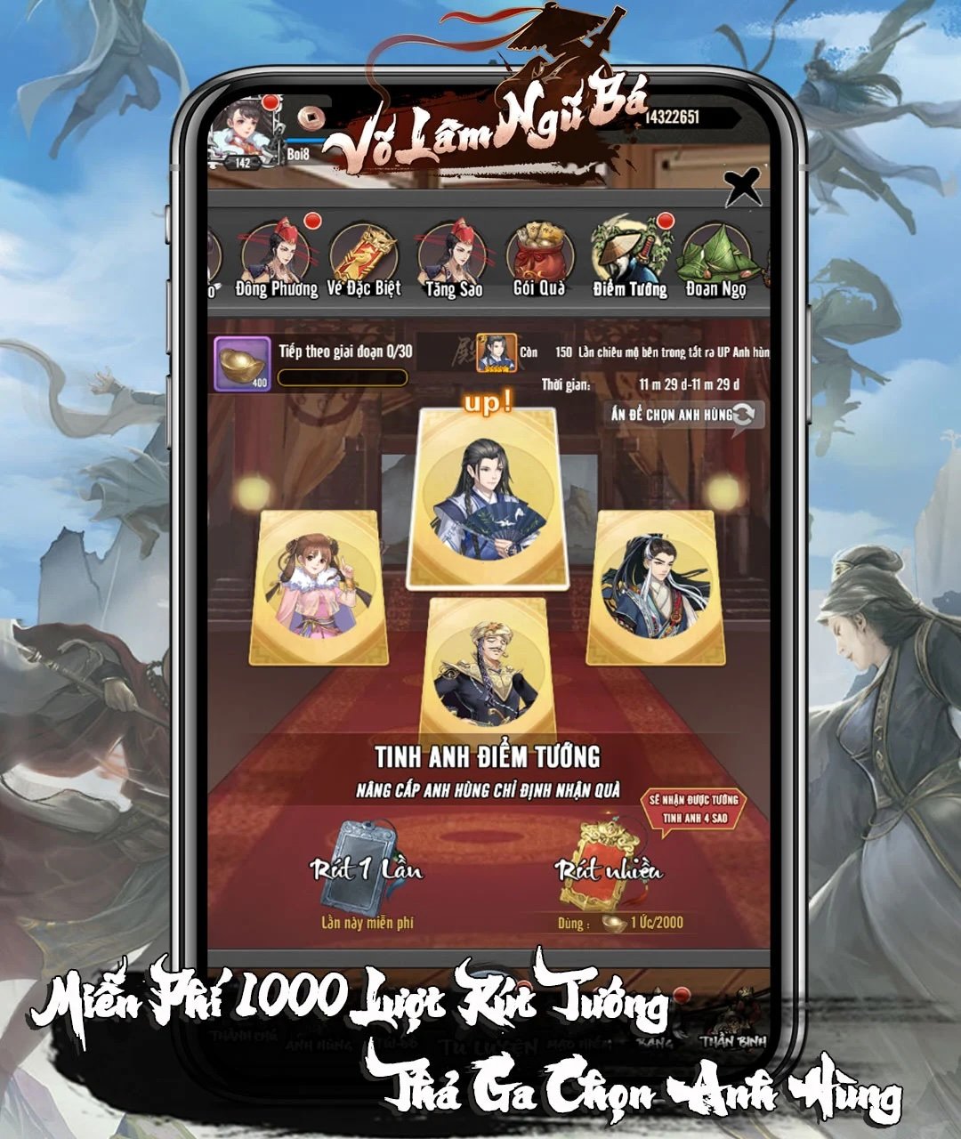 Võ Lâm Ngũ Bá RPG Idle: Game nhập vai đấu tướng kiếm hiệp Kim Dung vừa ra mắt