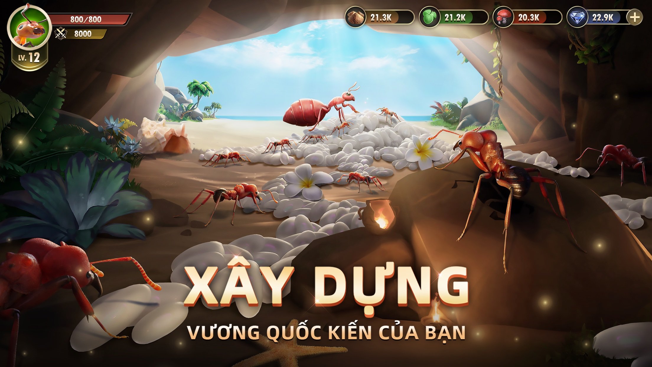 Vương Quốc Kiến - Gamota: Trải nghiệm game chiến thuật mới lạ trên PC cùng BlueStacks