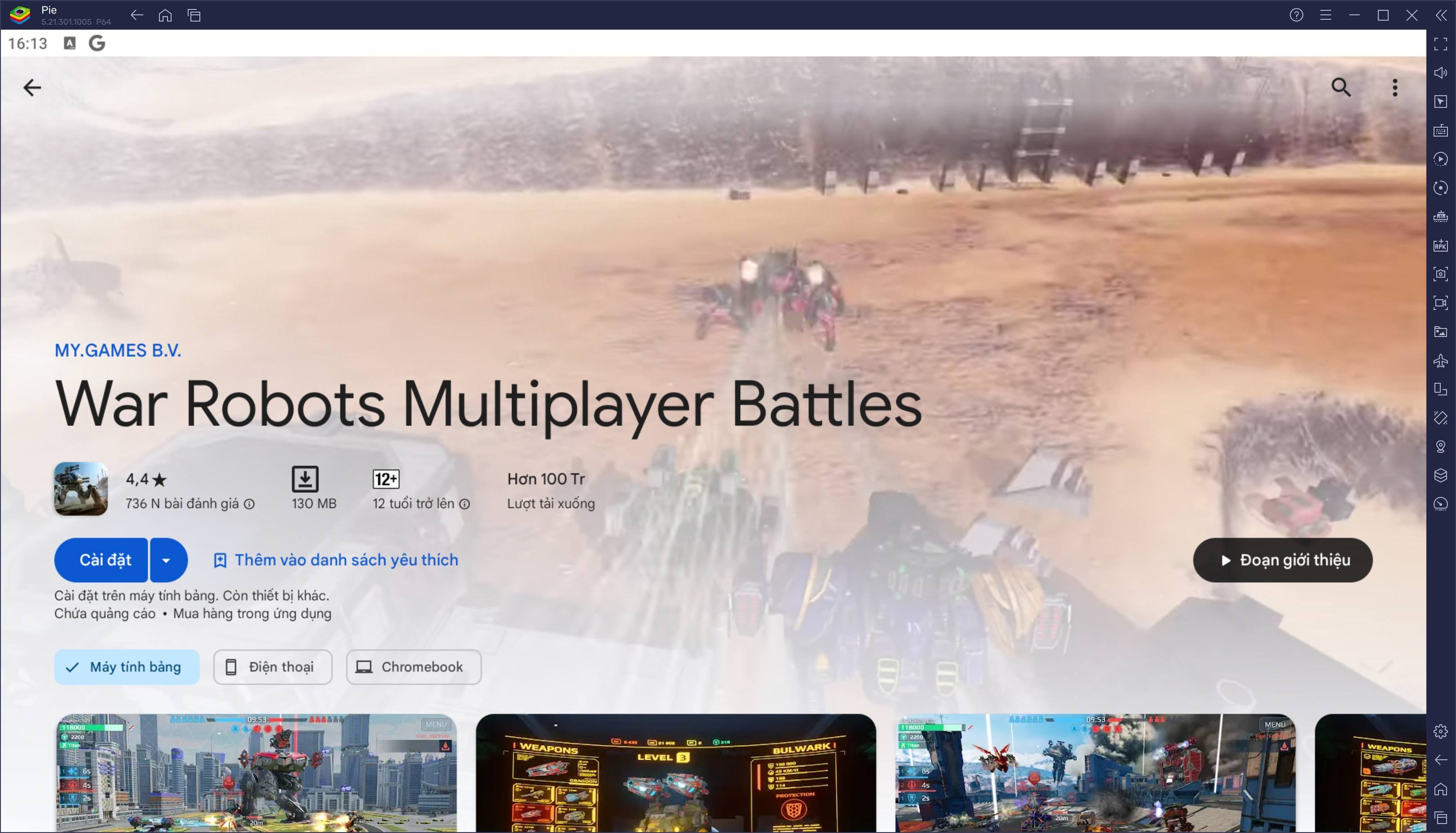 Trở thành phi công điều khiển robot chiến đấu khi chơi War Robots Multiplayer Battles trên PC với BlueStacks