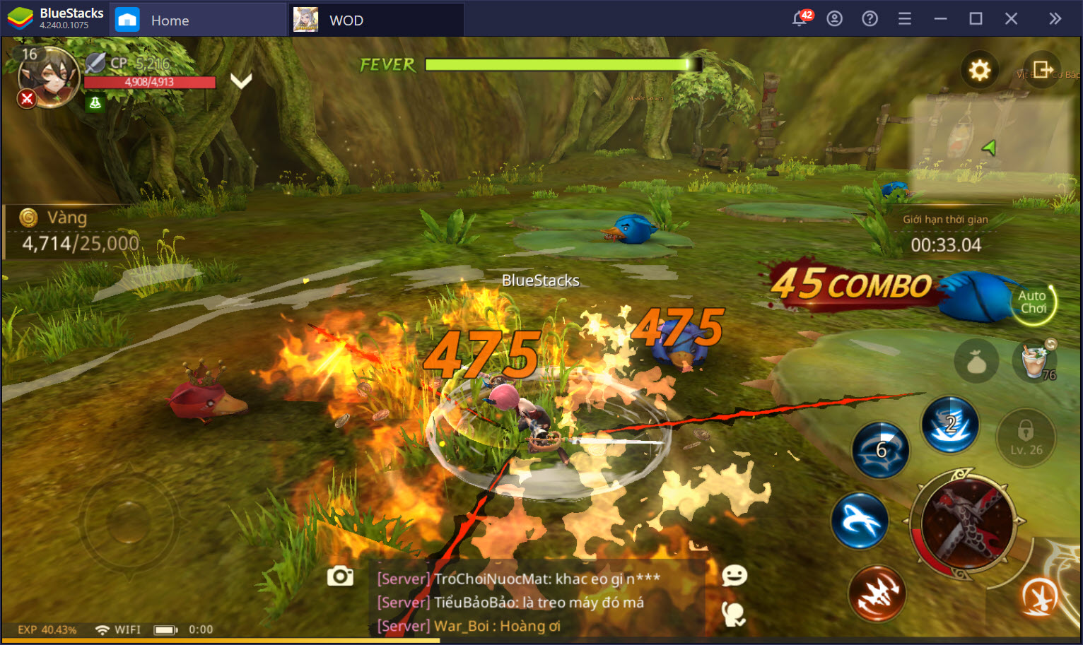 Mẹo lên cấp nhanh khi chơi World of Dragon Nest