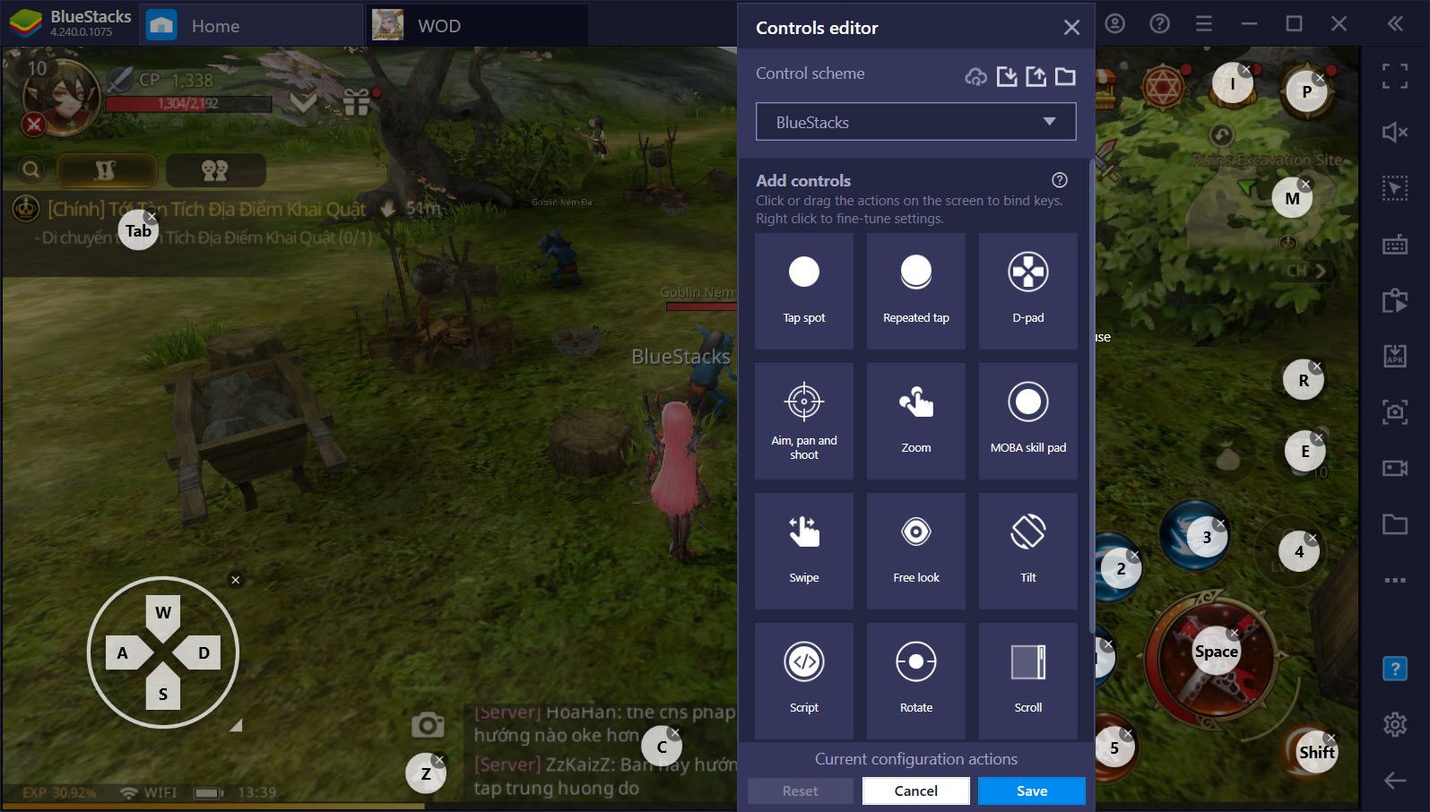 World of Dragon Nest: Hướng dẫn thiết lập Keymapping với Game Controls