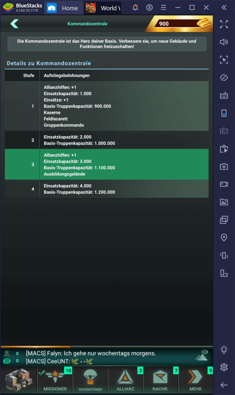 World War Rising: So erweiterst du schnell deine Kommandozentrale