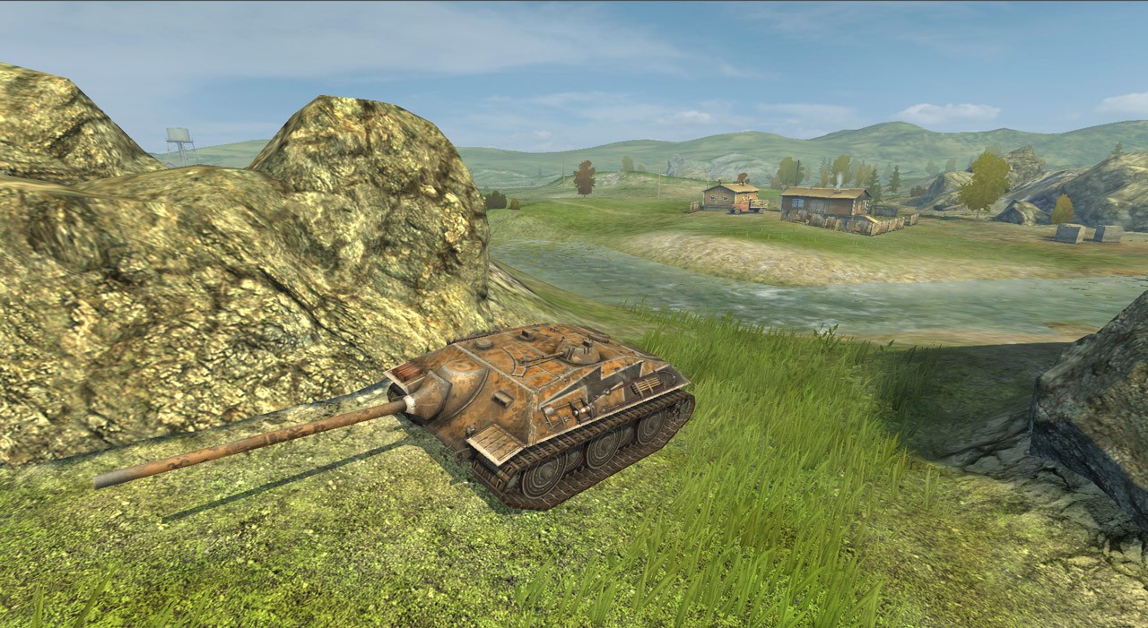 Премиумная ПТ-САУ Е 25 в World of Tanks Blitz. Обзор характеристик, преимуществ и рекомендуемых тактик игры