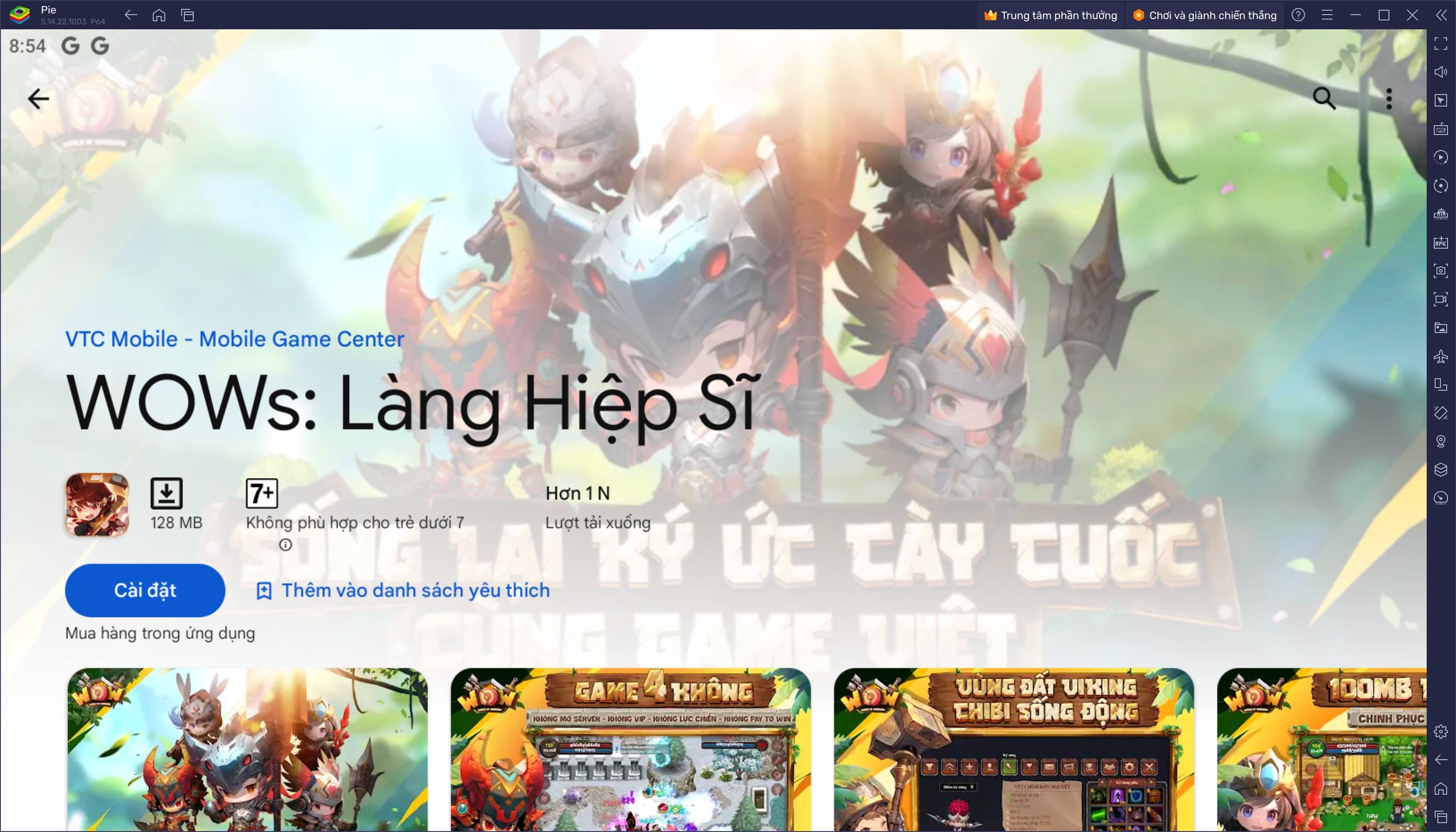 Cách chơi WOWs: Làng Hiệp Sĩ trên PC với phần mềm BlueStacks