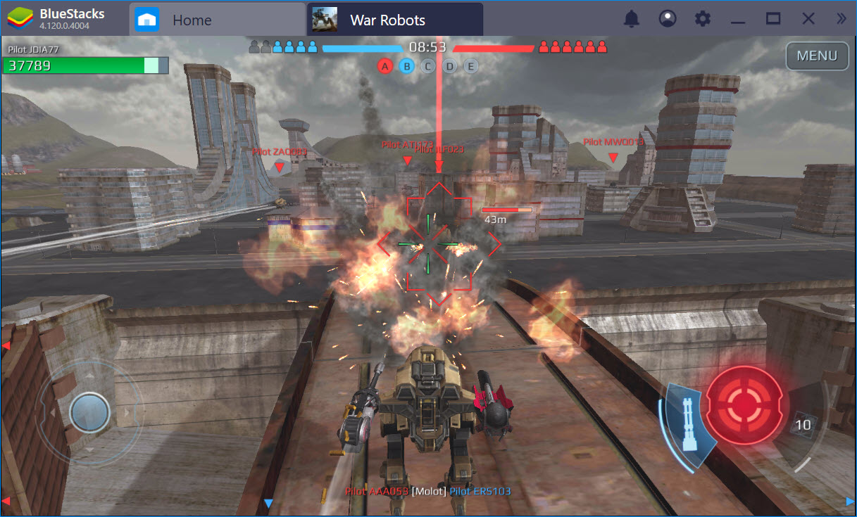 Cùng chơi đại chiến War Robots PC trên Bluestacks