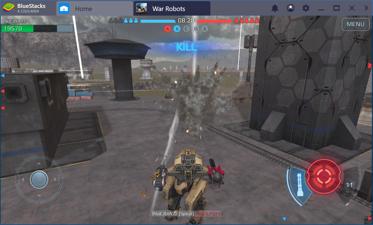 Cùng chơi đại chiến War Robots PC trên Bluestacks